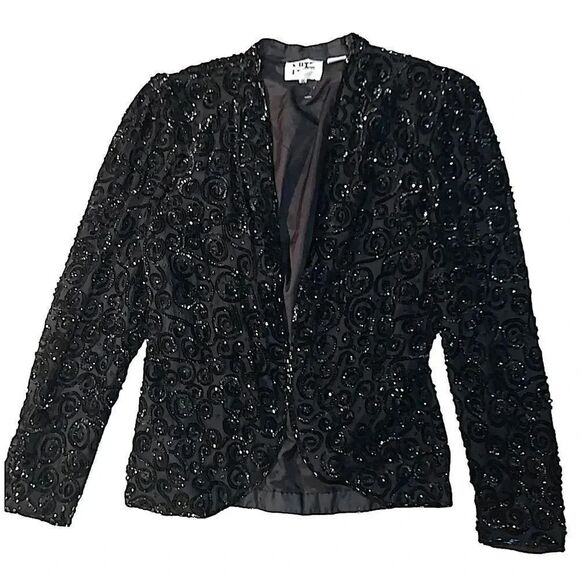 Vintage silk sequin embellished jacket - Picture 1 of 3